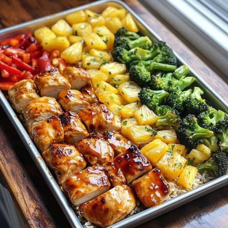 HAWAIIAN CHICKEN SHEET PAN – Sweet, Savory & So Easy! 🍍🍗