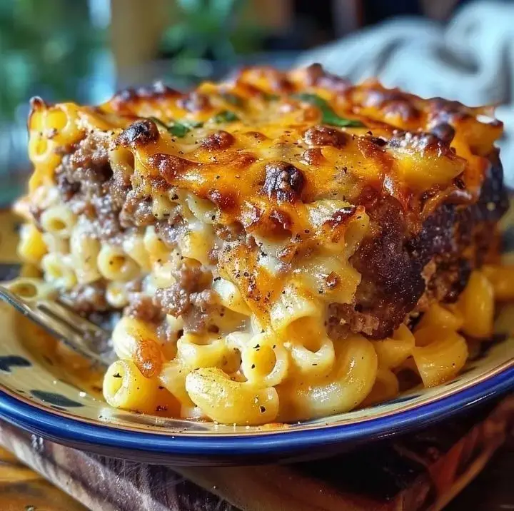 Mac and Cheese Meatloaf Casserole – The Ultimate Comfort Food Fusion! 🧁🥖